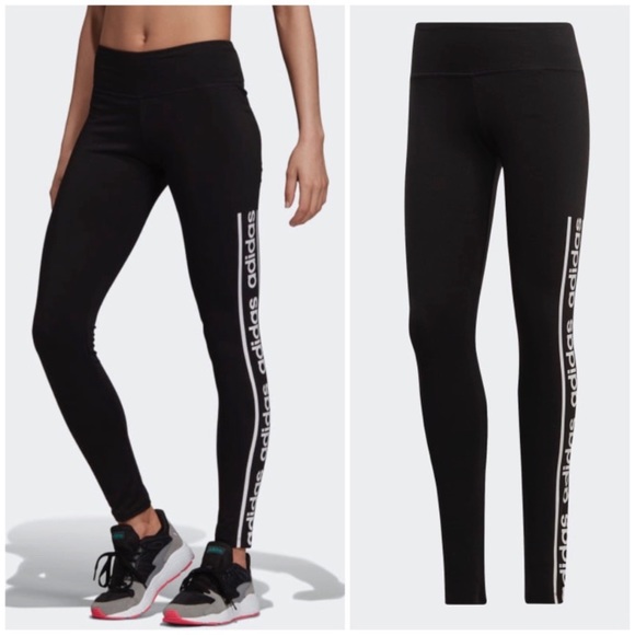 adidas Pants - NWT Adidas Graphic Logo Side Striped Leggings Pant